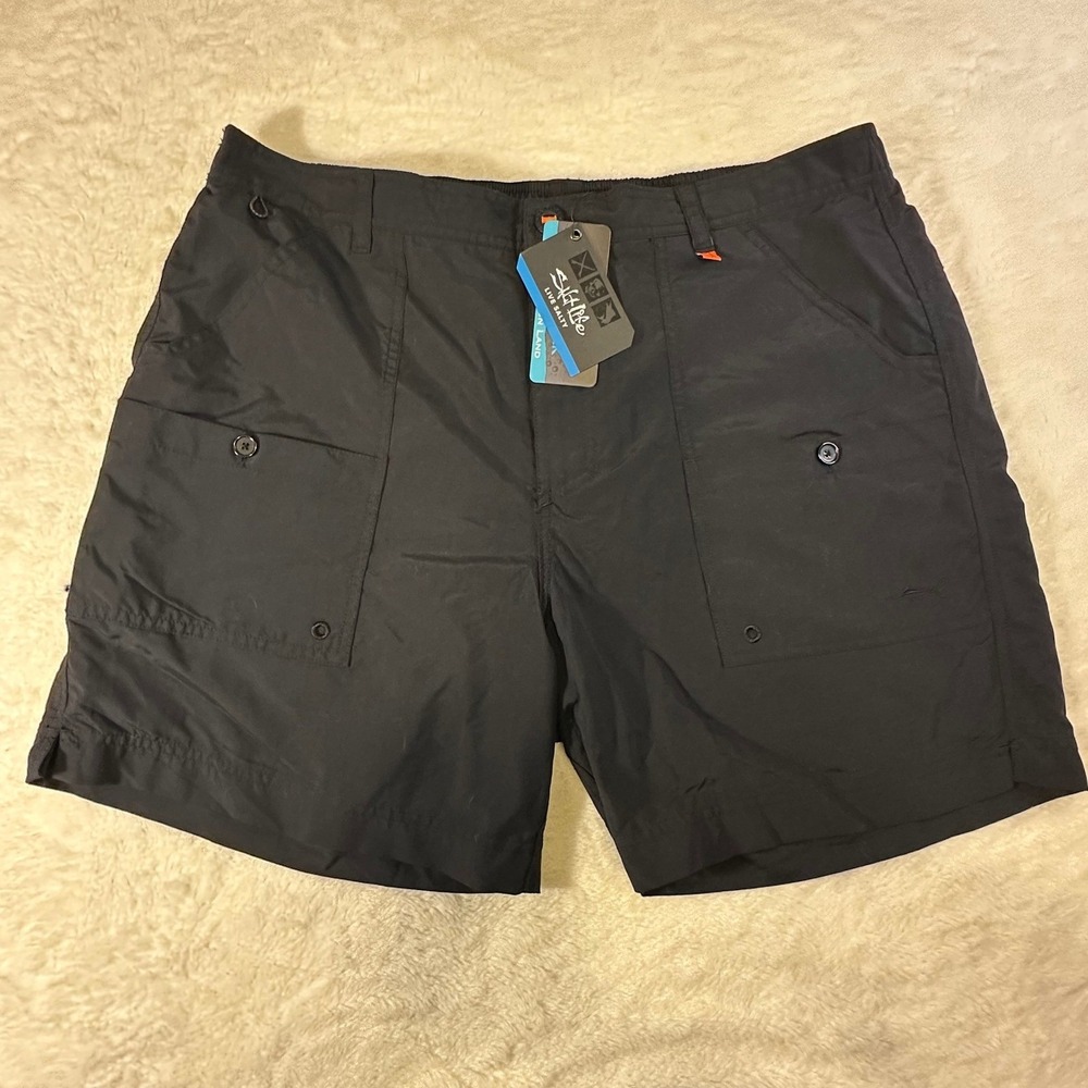 Salt Life SLX-QD Boardwalk Hybrid Shorts Black XXL SLM4013 Quick Dry Mens